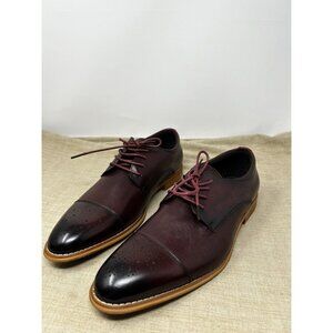 Carlo Morandi  900D70  Brown Cherry Leather Dress Shoes Size 8.5M